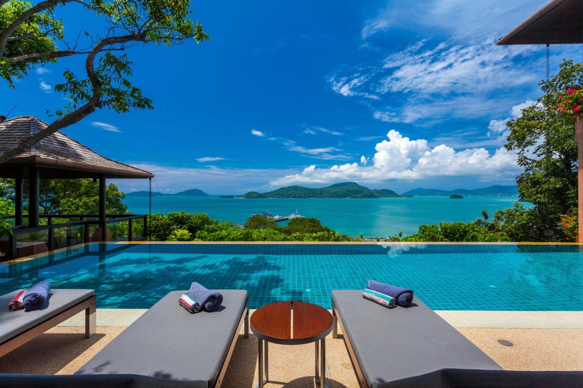 Sri Panwa Phuket Luxury Pool Villa Hotel - Sha Plus Eksteriør billede View from the pool at the resort